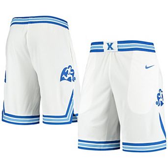 Men's Nike White Xavier Musketeers Replica Basketball Shorts