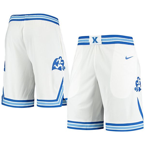 Men's Nike White Xavier Musketeers Replica Basketball Shorts