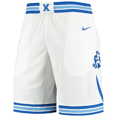 Men's Nike White Xavier Musketeers Replica Basketball Shorts