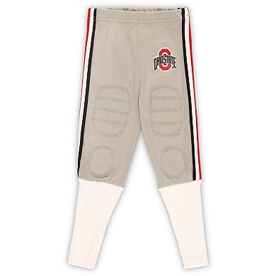 Preschool Wes & Willy Scarlet Ohio State Buckeyes Football Player V-Neck T-Shirt and Pants Sleep Set