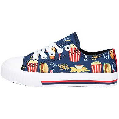 Youth FOCO New England Patriots Food Print Low Top Canvas Sneakers