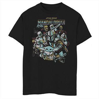 Boys 8-20 Star Wars The Mandalorian In Works Group Shot Graphic Tee