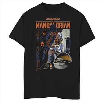 Boys 8-20 Star Wars The Mandalorian Cut Up Line Art Graphic Tee