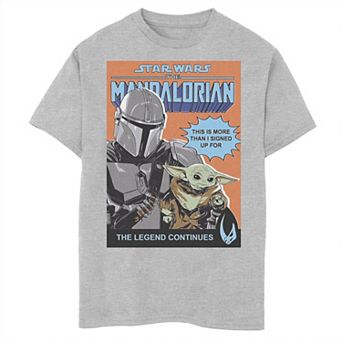 Boys 6-20 Star Wars The Mandalorian Signed Up For Poster Comic Graphic Tee