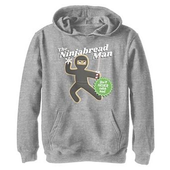 Boys 8-20 The Ninjabread Man You'll Never Catch Him Christmas Graphic Fleece Hoodie