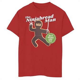 Boys 8-20 The Ninjabread Man You'll Never Catch Him Christmas Graphic Tee