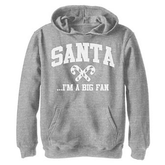 Boys 8-20 Santa I'm a Big Fan Christmas Graphic Fleece Hoodie