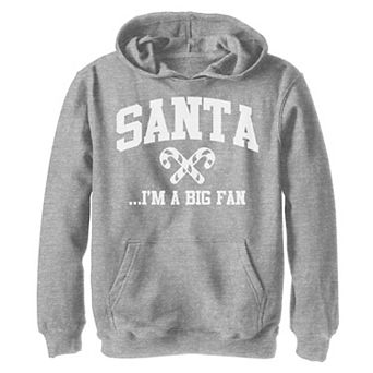 Boys 8-20 Santa I'm a Big Fan Christmas Graphic Fleece Hoodie