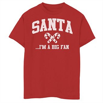 Boys 8-20 Santa I'm a Big Fan Christmas Graphic Tee