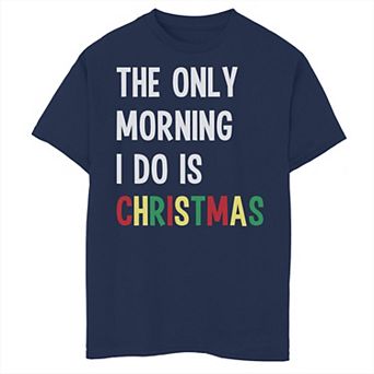 Boys 6-20 The Only Morning I Do Is Christmas Graphic Tee