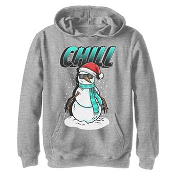 Boys 8-20 Santa Snowman Chill Christmas Graphic Fleece Hoodie