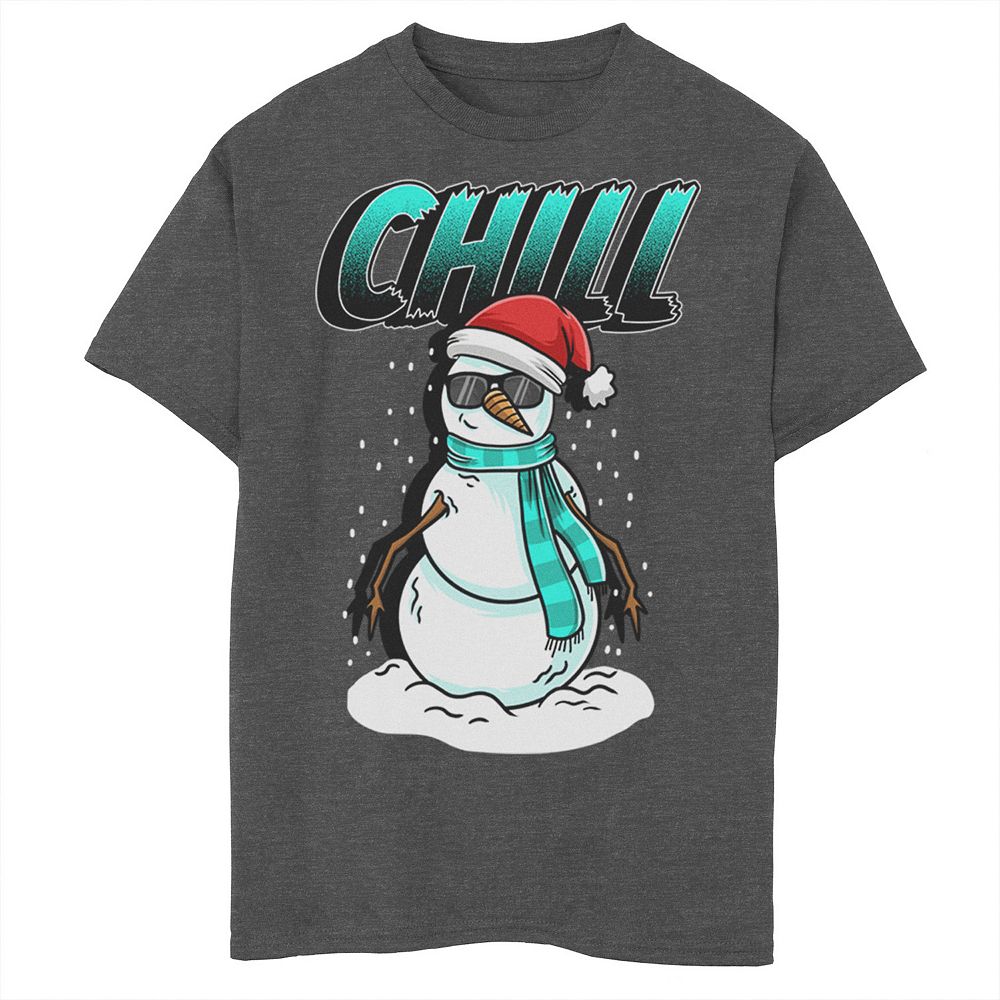 Boys 6-20 Santa Snowman Chill Christmas Graphic Tee