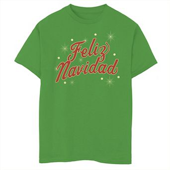 Boys 8-20 Girl's Feliz Navidad Graphic Tee