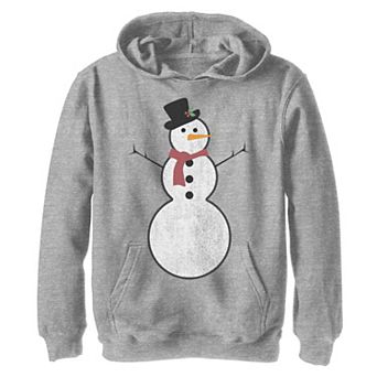 Boys 8-20 Simple Snowman Christmas Holiday Graphic Fleece Hoodie