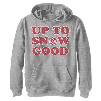 Boys 8-20 Up To Snow Good Christmas Graphic Fleece Hoodie