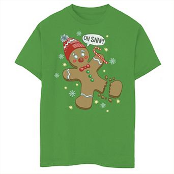 Boys 8-20 Gingerbread Man Oh Snap Christmas Graphic Tee