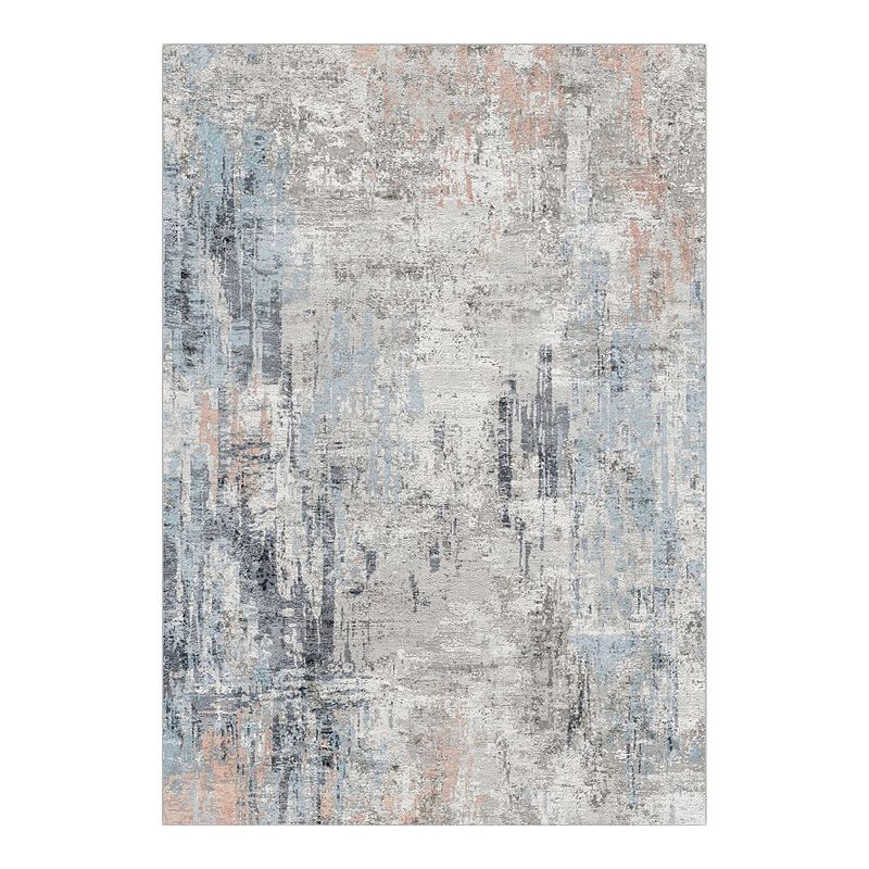 Loomaknoti Lonnie Faux Fur Area Rug, Grey, 5X7 Ft