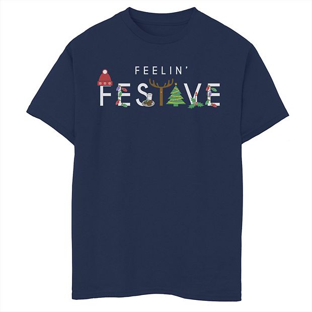 Boys 8-20 Fifth Sun Feelin Festive Text Graphic Tee