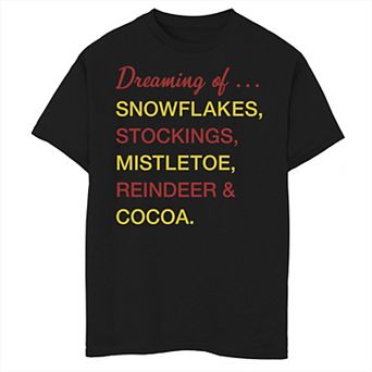 Boys 6-20 Fifth Sun Christmas Dream List Text Graphic Tee