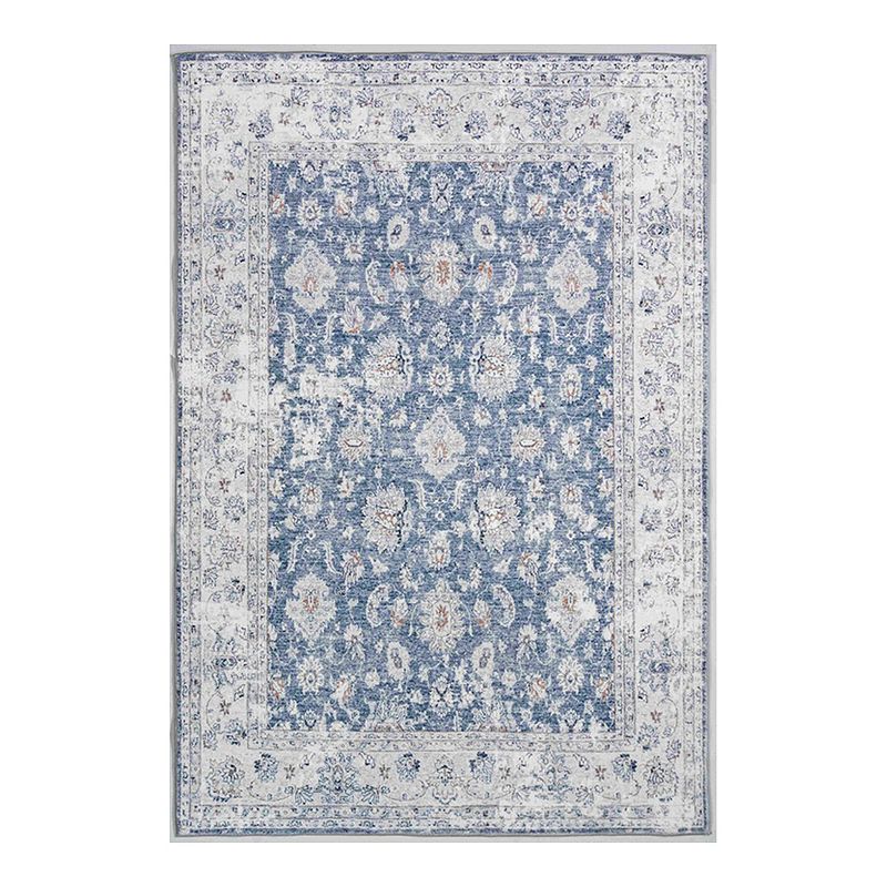 Loomaknoti Malian Faux Fur Area Rug, Blue, 5X7 Ft
