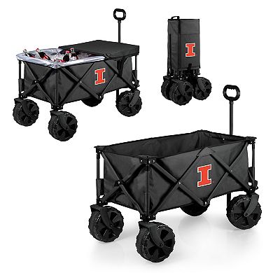 Picnic Time Illinois Fighting Illini Adventure All-Terrain Utility Wagon