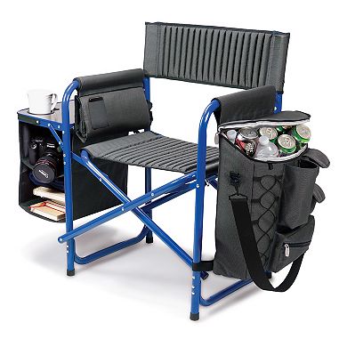 Picnic Time West Virginia Mountaineers Fusion Backpack Chair with Cooler