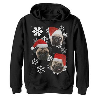Boys 8-20 Fifth Sun Pugchristmas Dog Graphic Fleece Hoodie