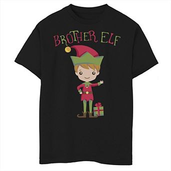 Boys 8-20 Brother Elf Cute Christmas Boy Winter Graphic Tee