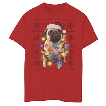 Boys 8-20 Fifth Sun Pug Lights Christmas Graphic Tee