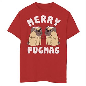 Boys 8-20 Girl's Merry Pugmas Graphic Tee