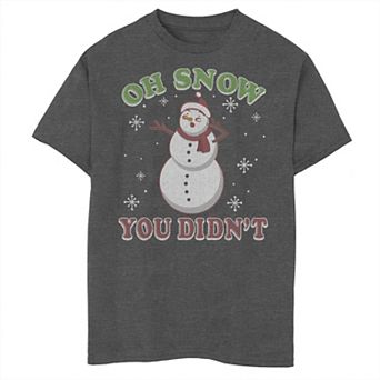 Boys 8-20 Snowman Oh Snow You Didn't Christmas Graphic Tee