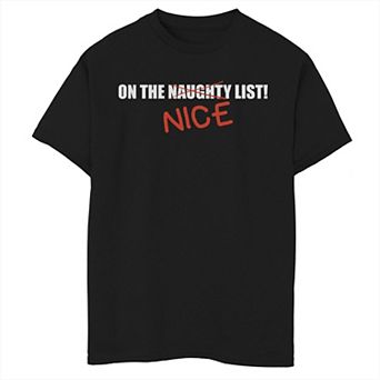 Boys 6-20 On The NICE List Christmas Graphic Tee