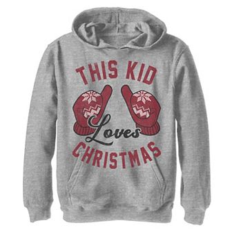 Boys 8-20 This Kid Loves Christmas Graphic Fleece Hoodie