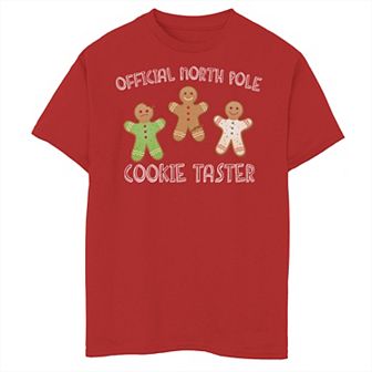 Boys 8-20 Official North Pole Cookie Taster Christmas Graphic Tee
