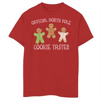 Boys 8-20 Official North Pole Cookie Taster Christmas Graphic Tee