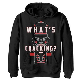 Boys 8-20 Nutracker What's Cracking Christmas Graphic Fleece Hoodie