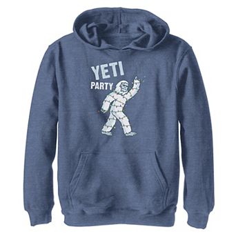Boys 8-20 Yeti To Party Christmas Lights Graphic Fleece Hoodie