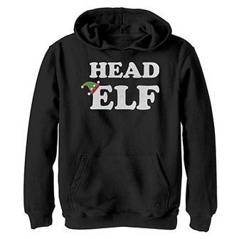 Boys 8-20 Fifth Sun Head Elf Christmas Graphic Fleece Hoodie
