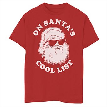 Boys 8-20 On Santa's Cool List Christmas Graphic Tee