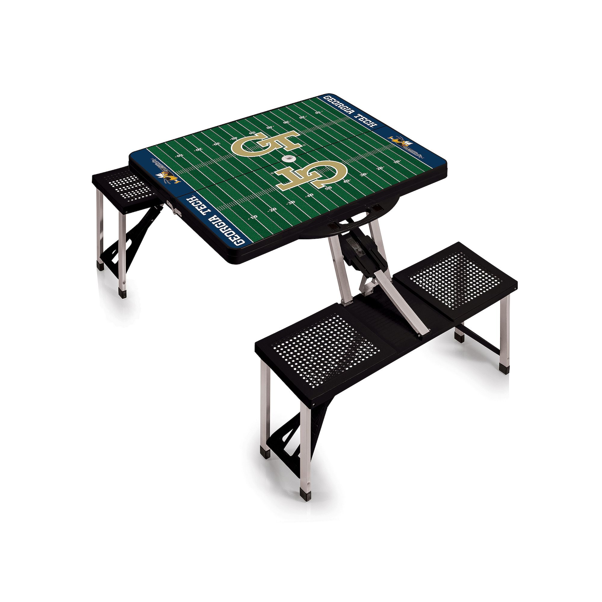 Picnic Time Georgia Tech Yellow Jackets Picnic Table Portable Folding Table