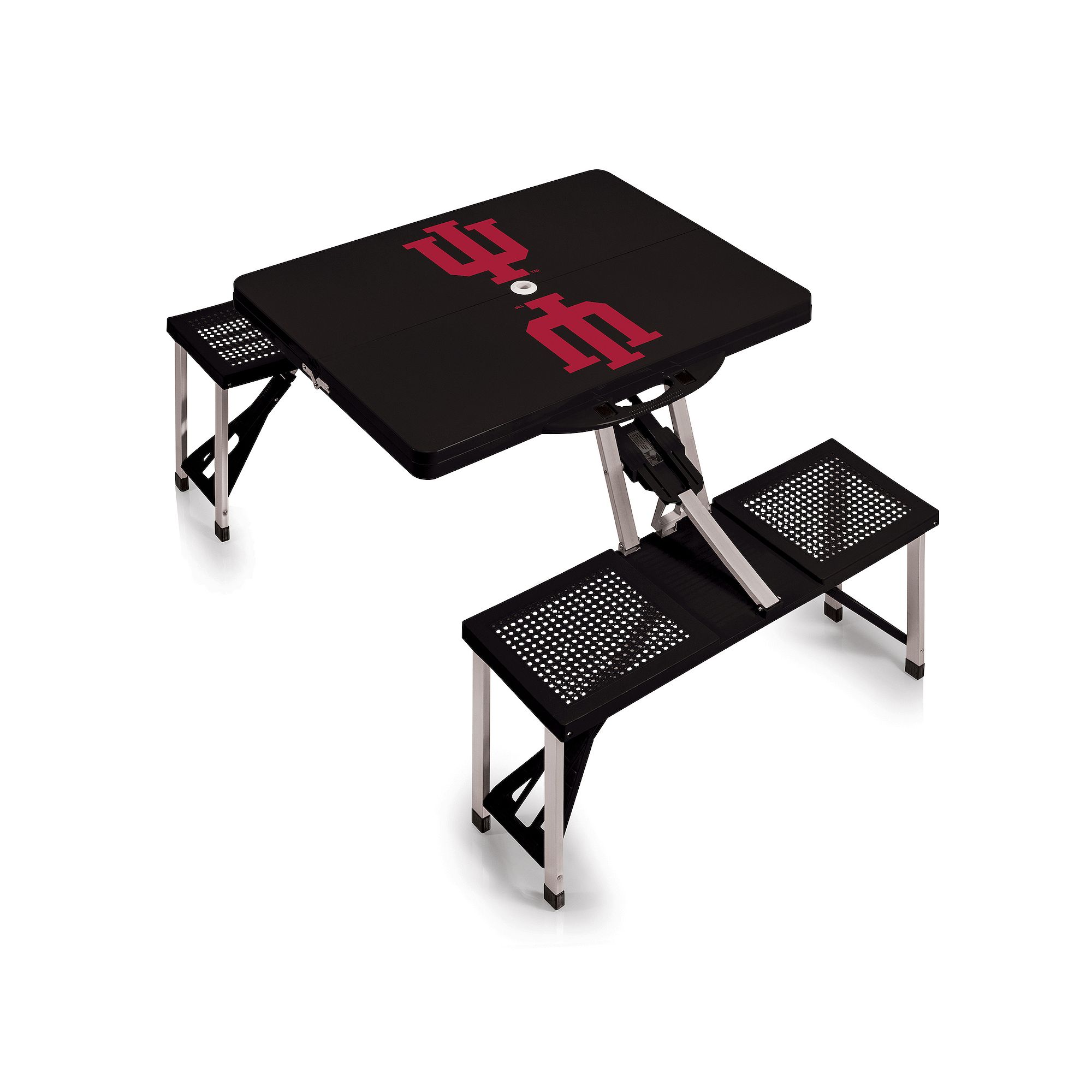 Picnic Time Indiana Hoosiers Picnic Table Portable Folding Table with Seats