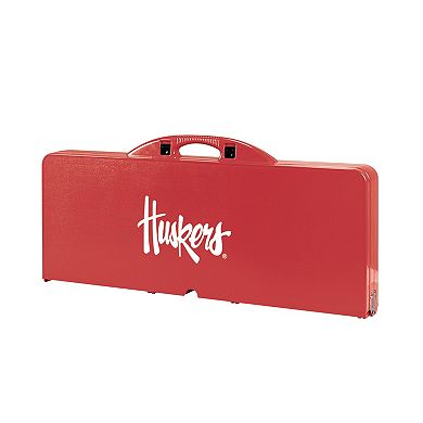Picnic Time Nebraska Cornhuskers Picnic Table Portable Folding Table with Seats