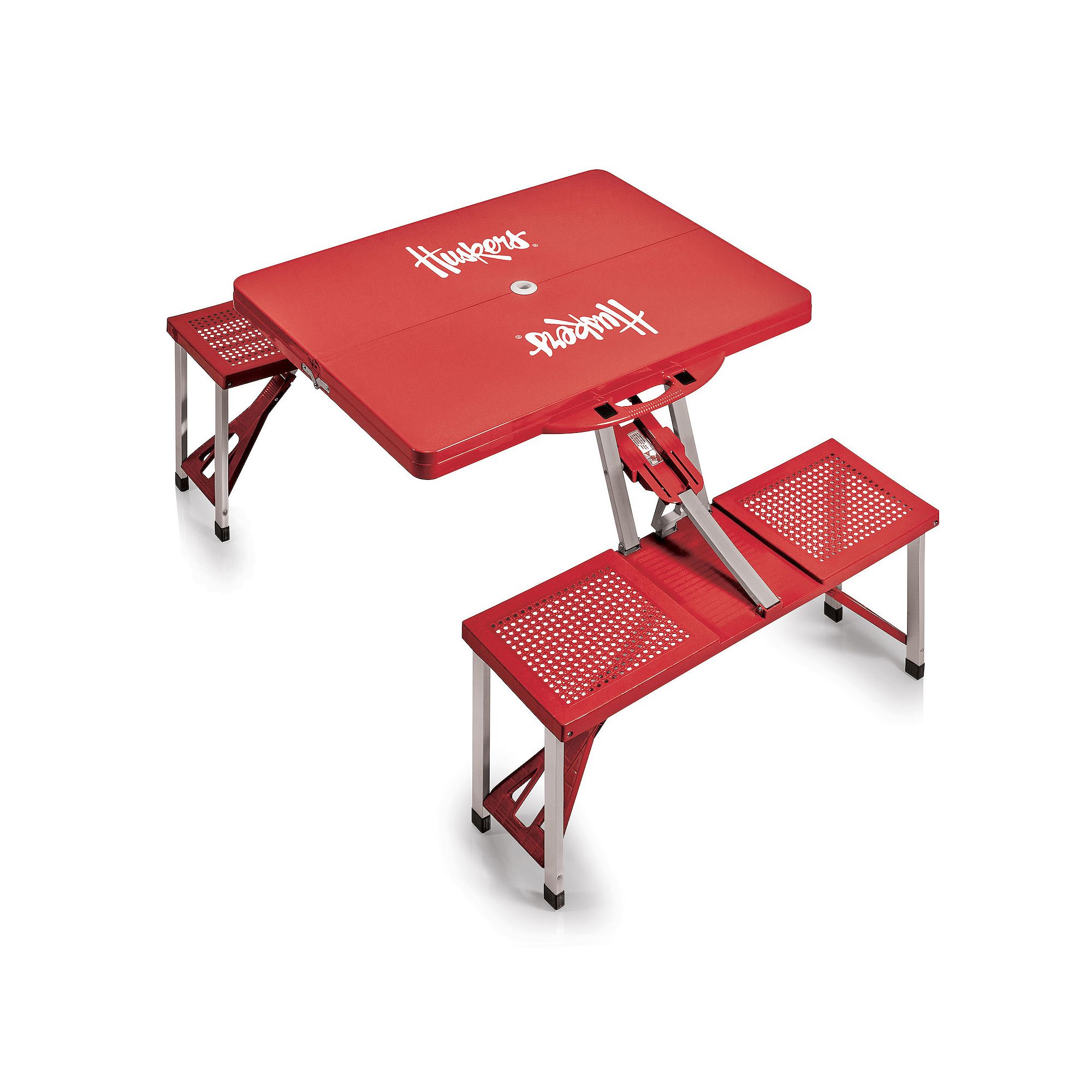 Picnic Time Nebraska Cornhuskers Picnic Table Portable Folding Table with S
