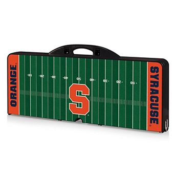 Picnic Time Syracuse Orange Picnic Table Portable Folding Table with Seats