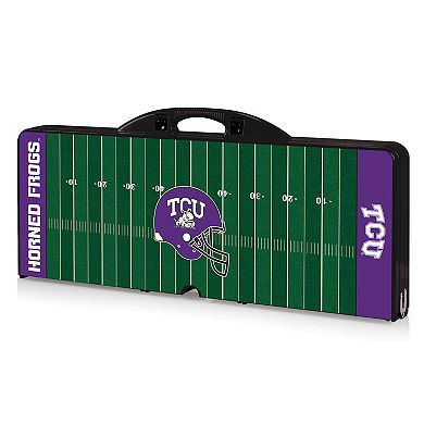 Picnic Time TCU Horned Frogs Picnic Table Portable Folding Table with Seats