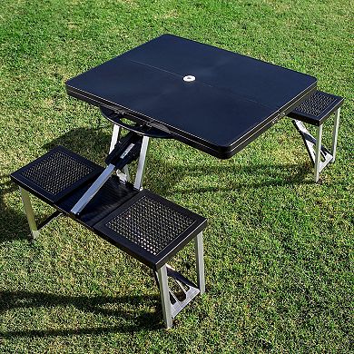 Picnic Time Wake Forest Demon Deacons Picnic Table Portable Folding Table with Seats
