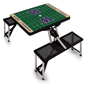 Picnic Time Washington Huskies Picnic Table Portable Folding Table with Seats