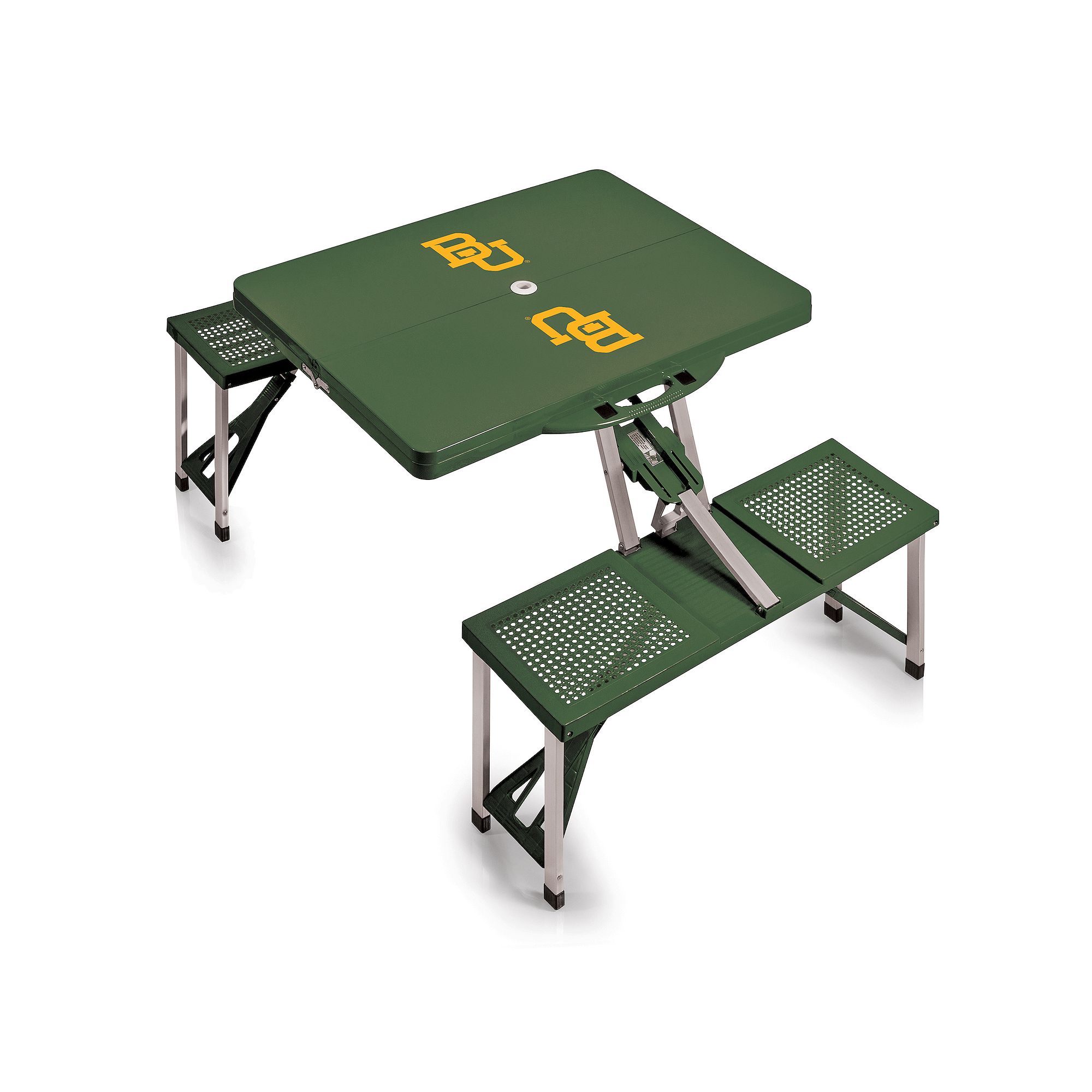 Picnic Time Baylor Bears Picnic Table Portable Folding Table with Seats, Ba