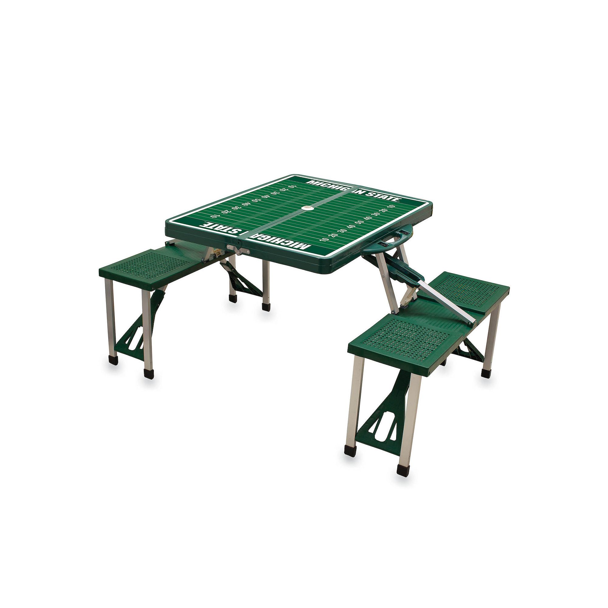 Picnic Time Michigan State Spartans Picnic Table Portable Folding Table wit