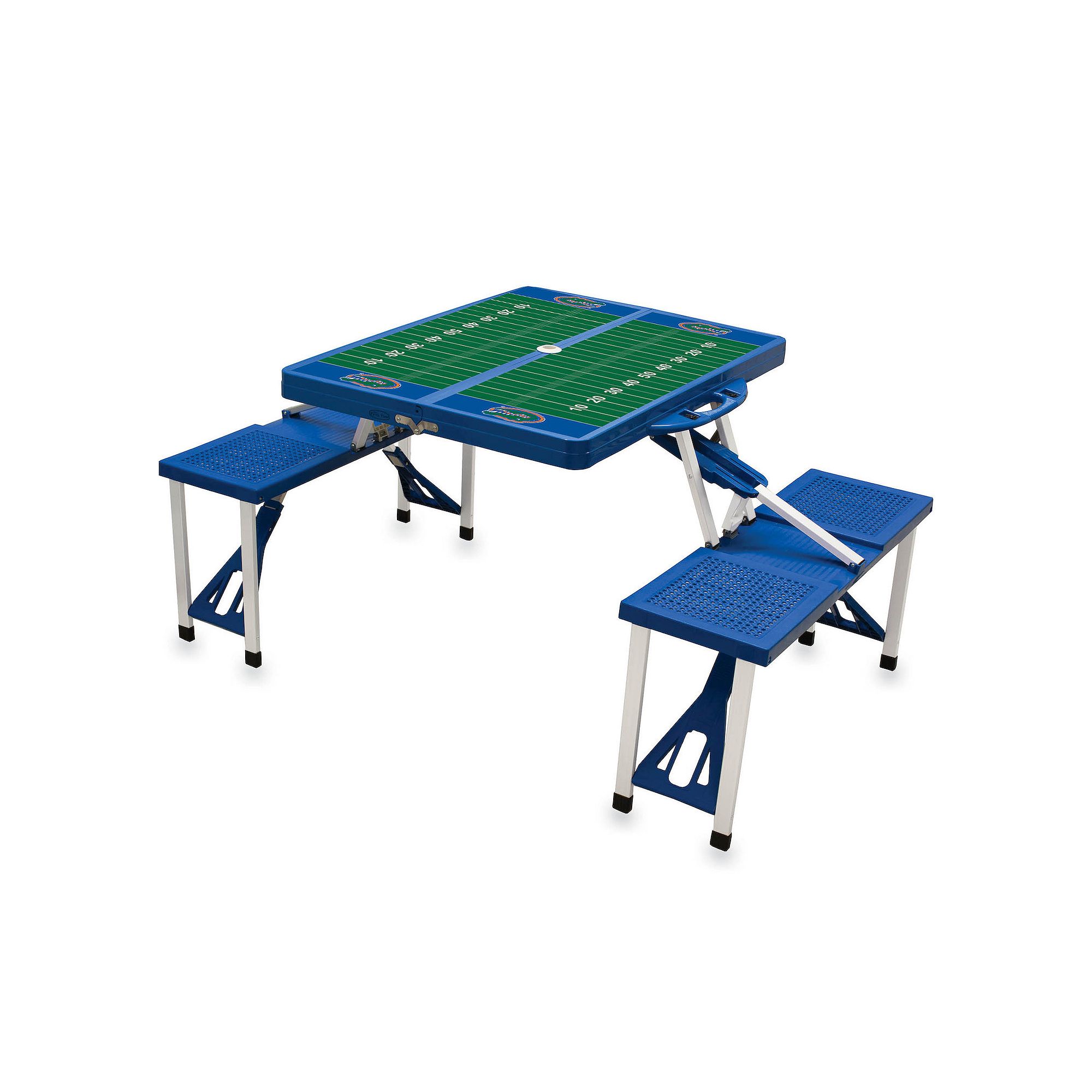Picnic Time Florida Gators Picnic Table Portable Folding Table with Seats, 